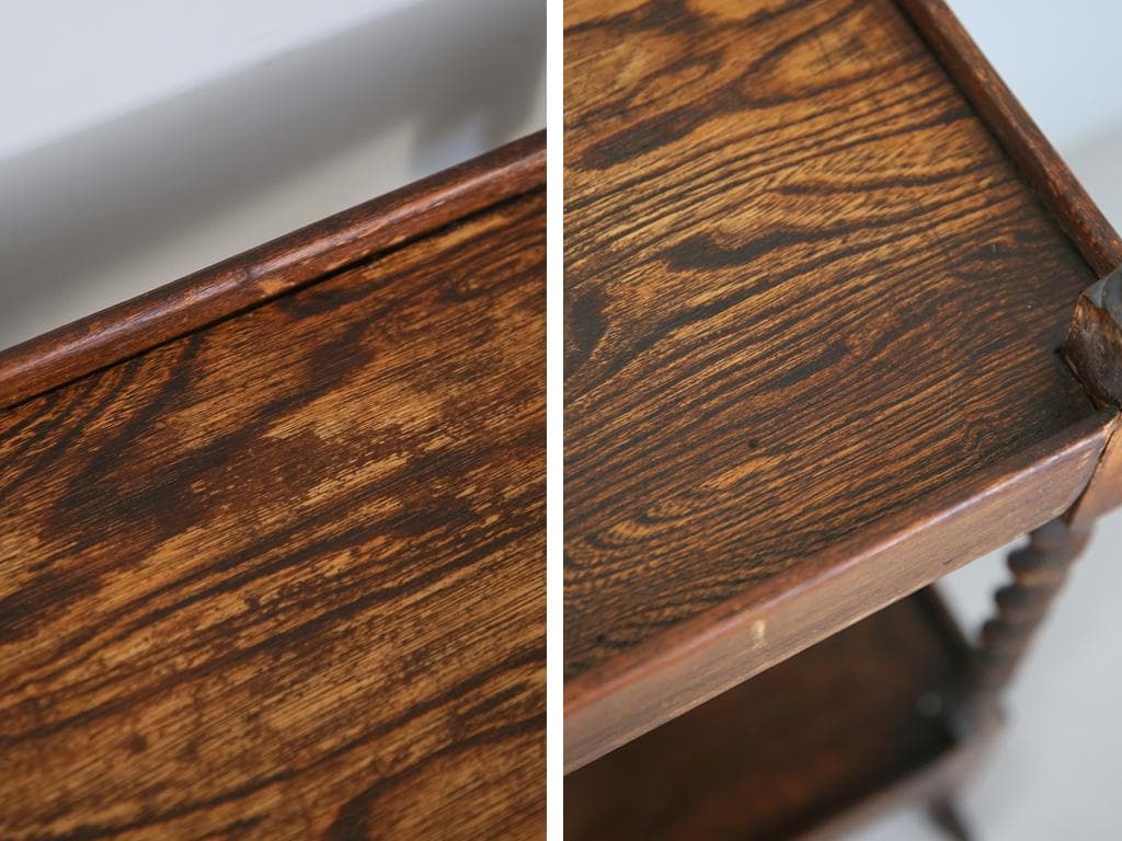 英国アンティーク木製キッチンワゴン/トロリー/サイドテーブル机(89-230)