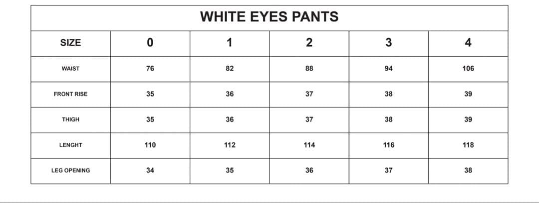 パンツ UNIZ White eyes pants