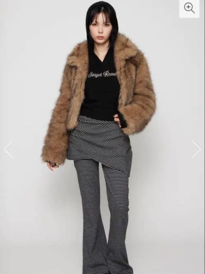 LAGUA GEM POCKET POINT FAUX FUR コート