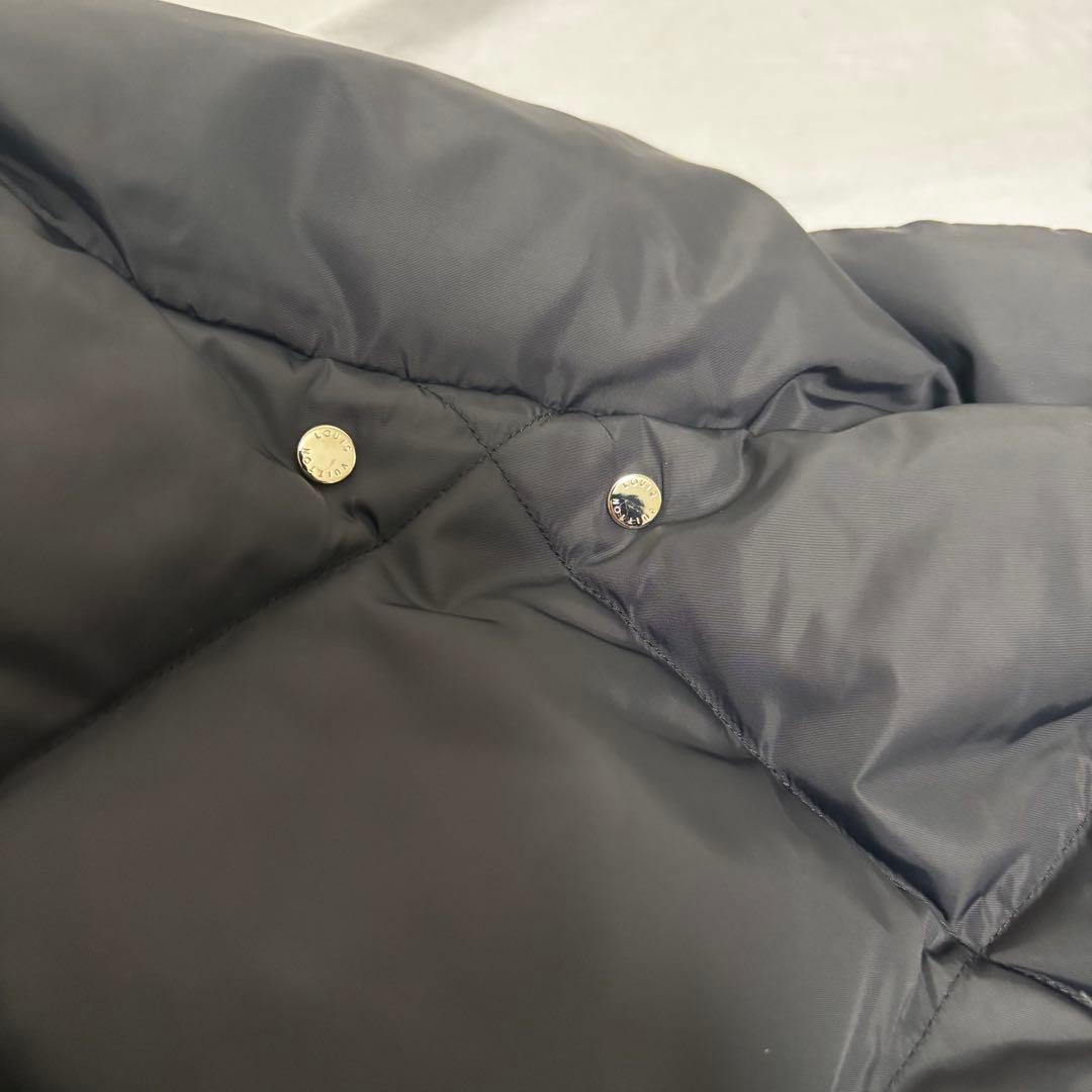LOUIS VUITTON ブラックデタッチャブル レザー切替ダウンジャケット