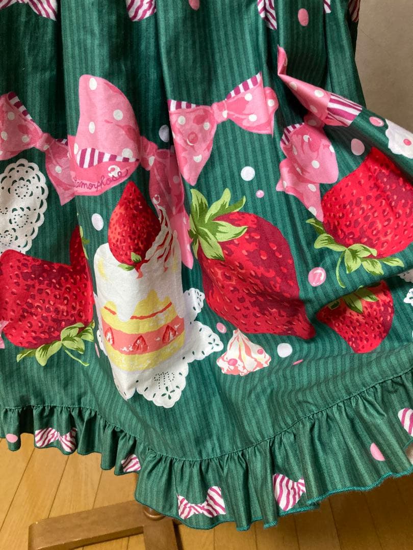 morphose メタモルフォーゼ ジャンスカスイーツ柄 リボン柄