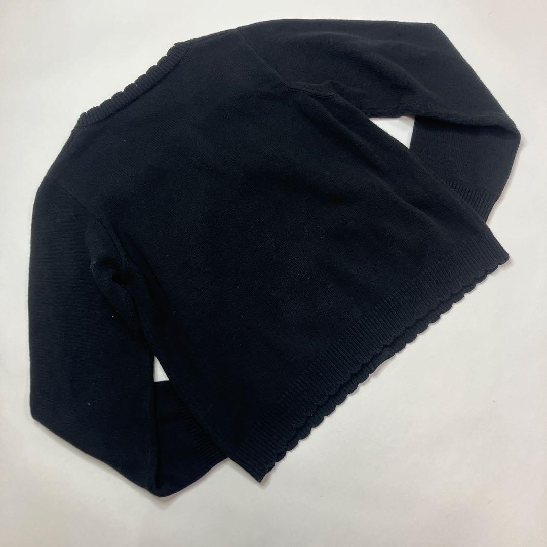 【美品】ピンクハウス 黒 うさちゃん くまちゃんモチーフカーディガン/2023年