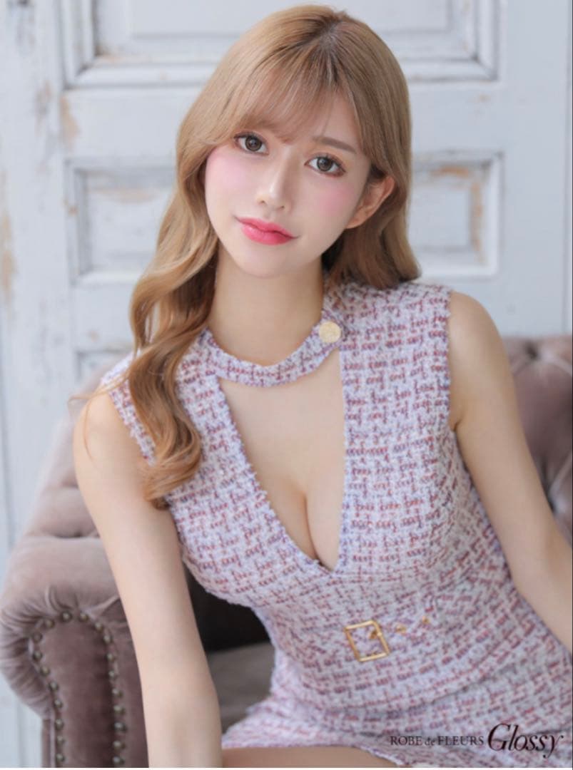 ROBE de FLEURS Glossy ツイードミニドレス