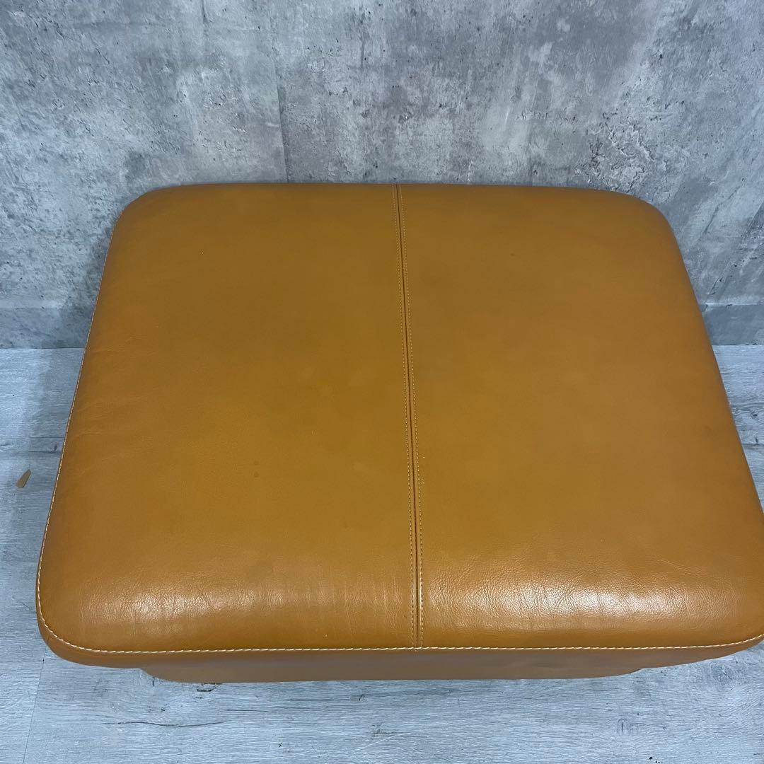 カリモク　オットマン　イエロー