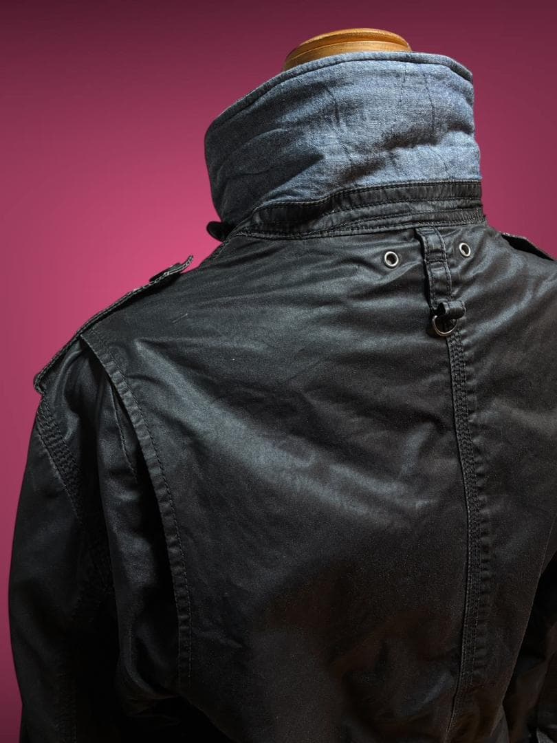 激レアy2k Levi'sベルト 光沢ハイネックジャケット 平成ギャル グランジ