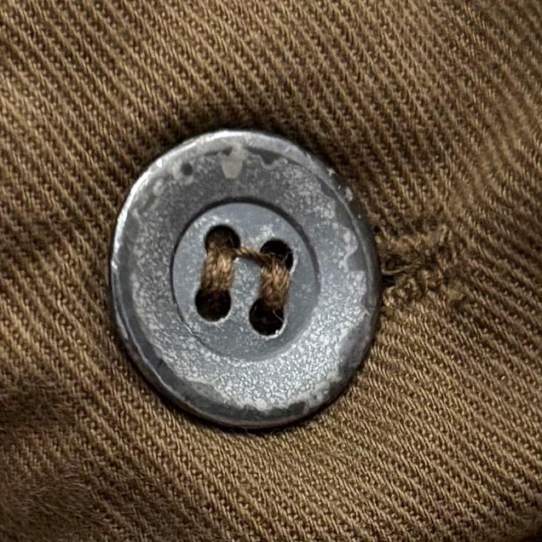 美品 orslow ワイド メタル ボタン ミリタリー ショップ コート カーキ