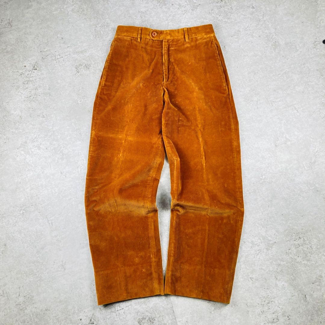 HERMES エルメス　コーデュロイ　ストレート　46 パンツ　ブラウン