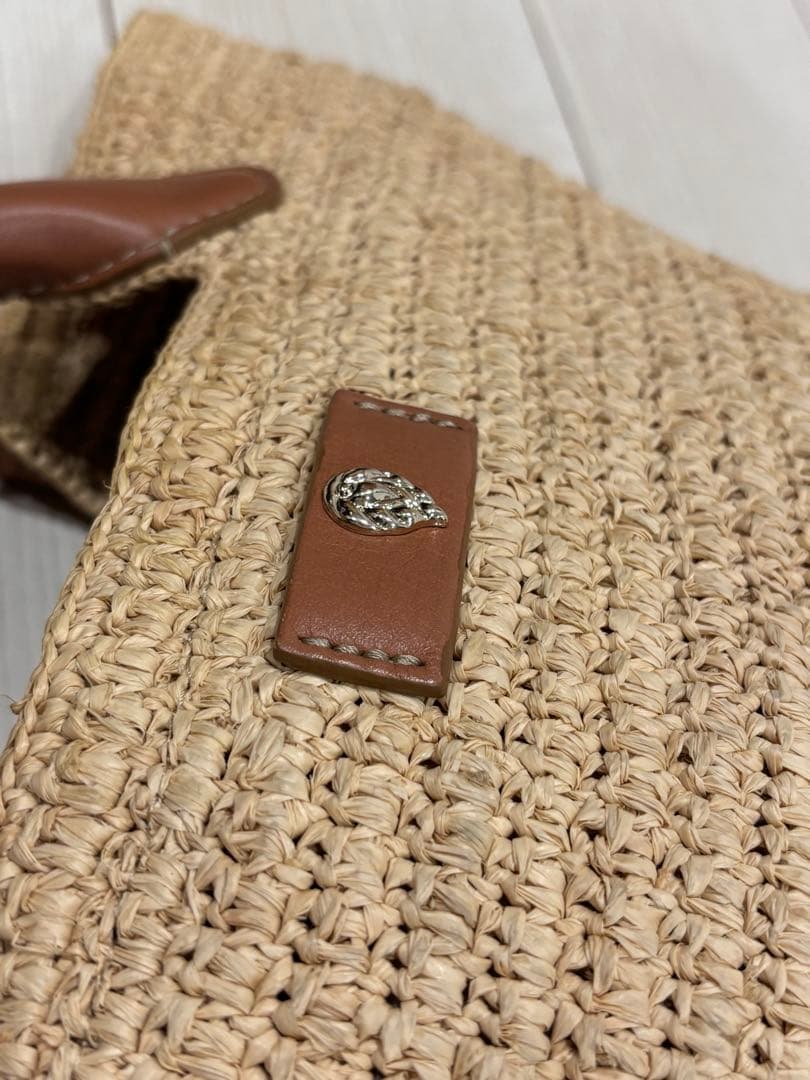 ヘレンカミンスキー 新品同様 ラフィアのカゴバッグ トートバッグ