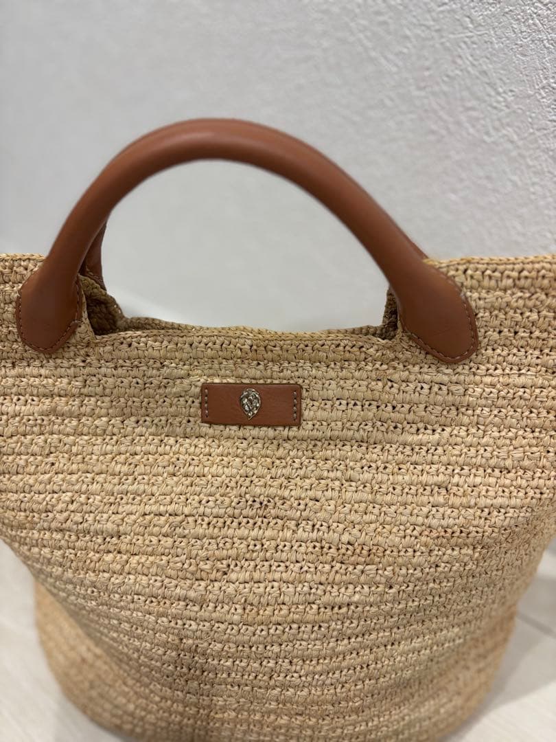 ヘレンカミンスキー 新品同様 ラフィアのカゴバッグ トートバッグ
