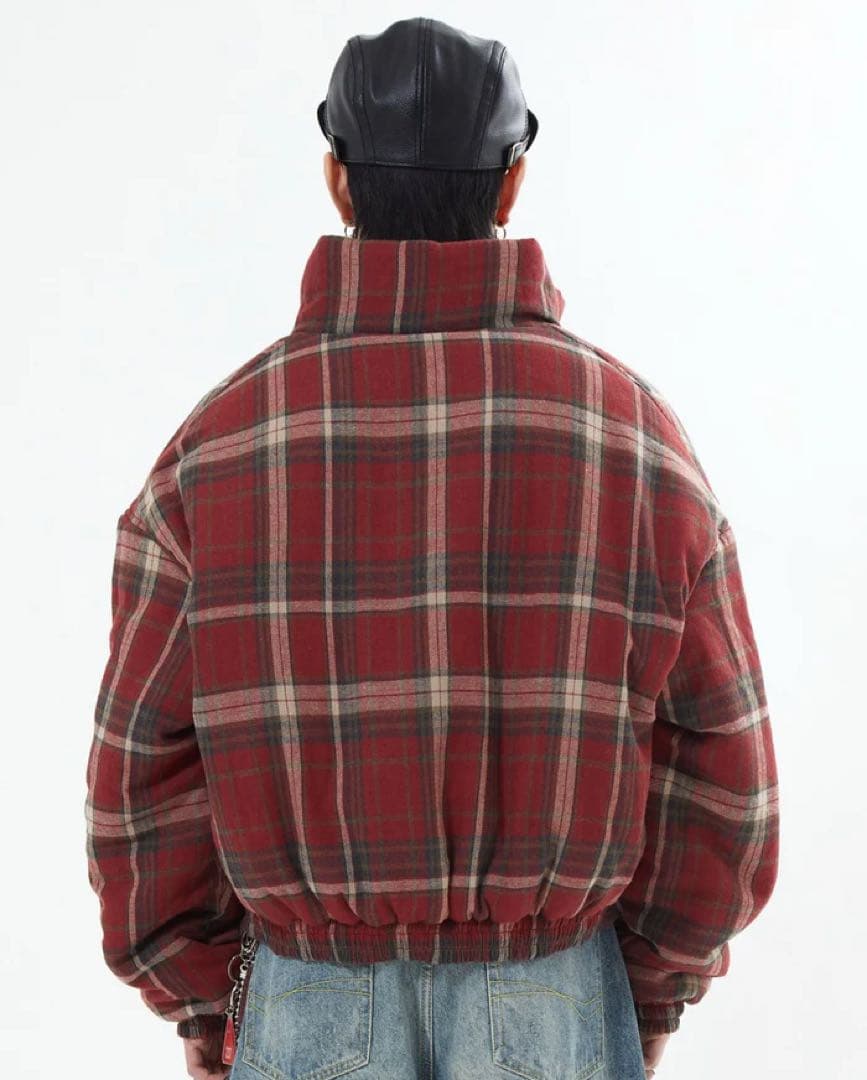 リバーシブルチェックアウター L2142 S (black) 地底人ONLINE