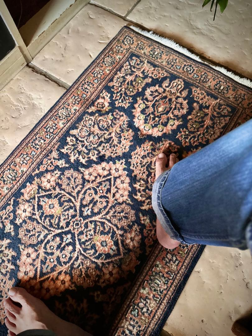 トライバルラグ　ヴィンテージラグ　ペルシャ絨毯　サルーク　ヴィレッジラグ　美品