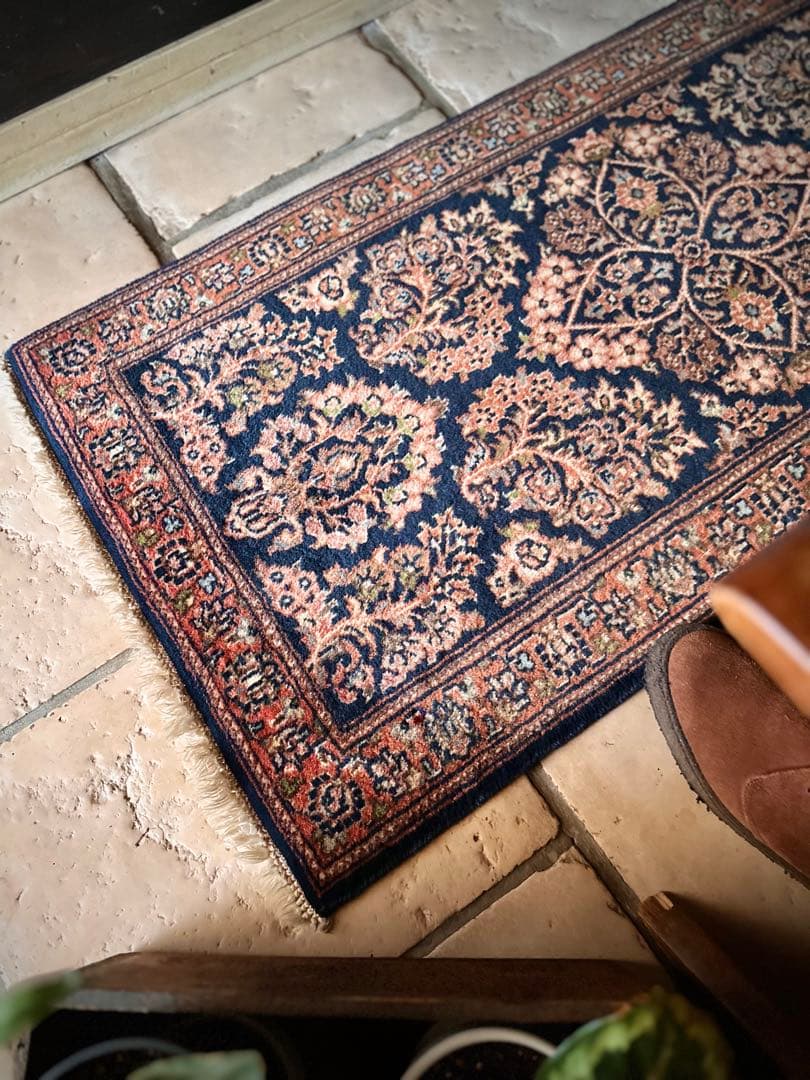 トライバルラグ　ヴィンテージラグ　ペルシャ絨毯　サルーク　ヴィレッジラグ　美品