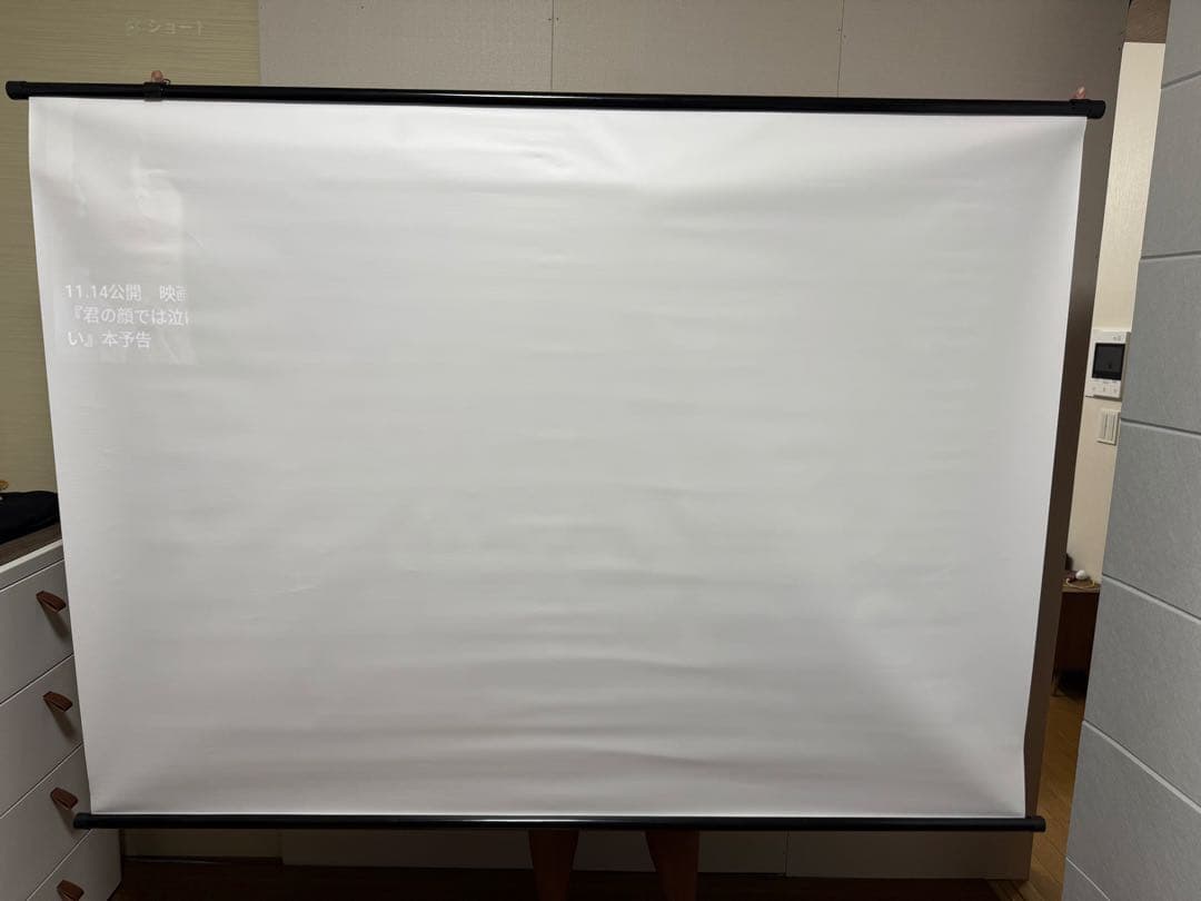 手動式プロジェクタースクリーン ホワイト