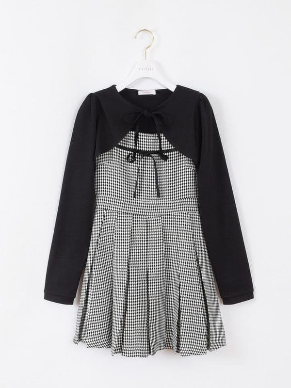 evelyn　プリーツセットワンピース　千鳥