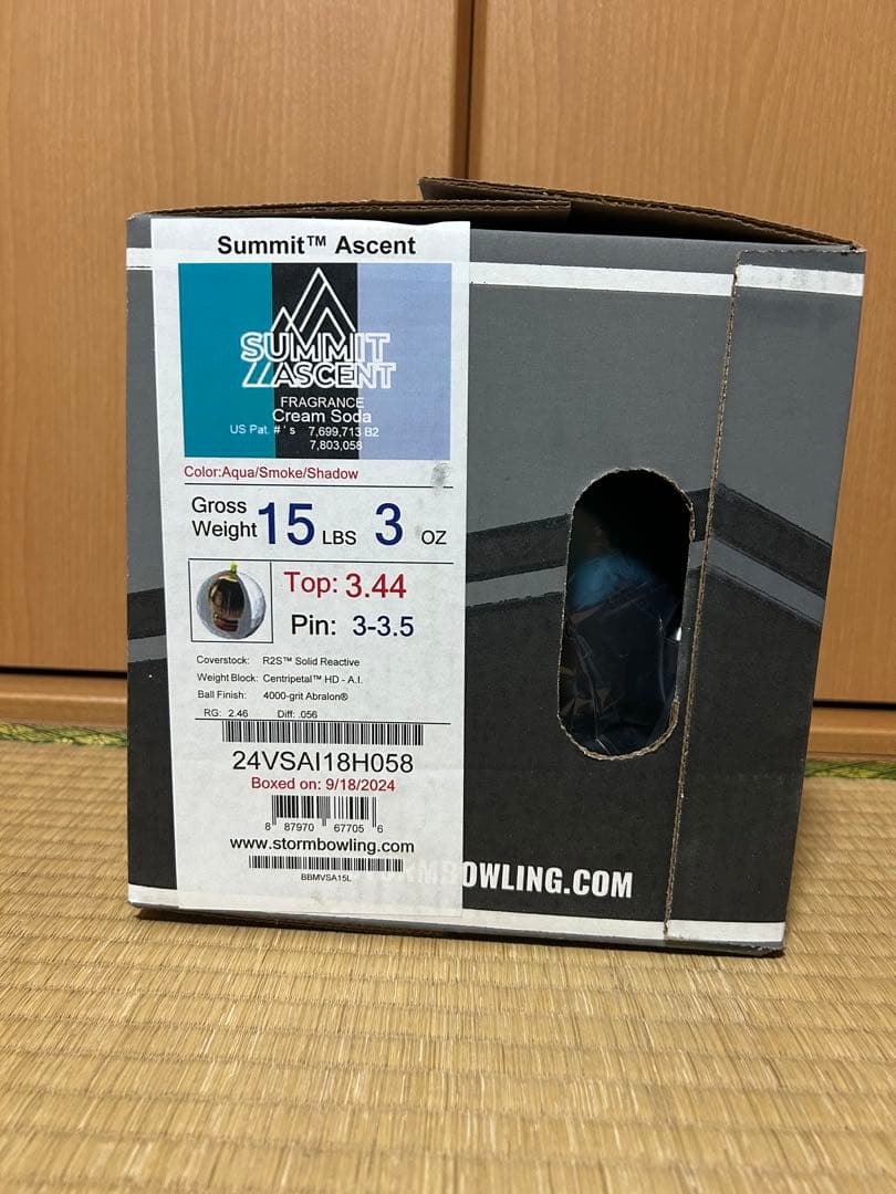 ボウリングマニア様　新品未使用　ストーム　サミット・アセント　15ポンド3オンス