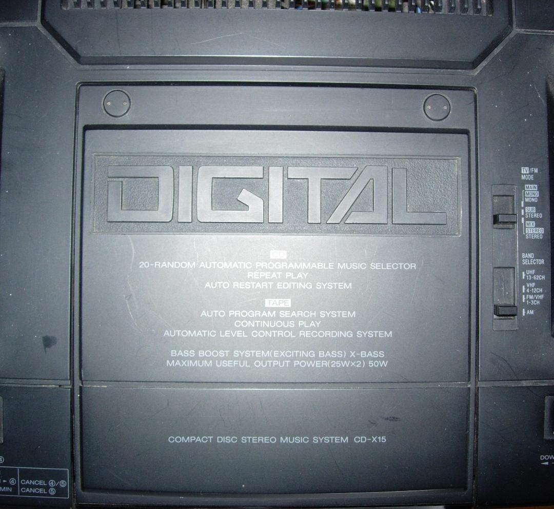 SHARP LIVE MINI CD-X15 通電確認済 ジャンク扱い