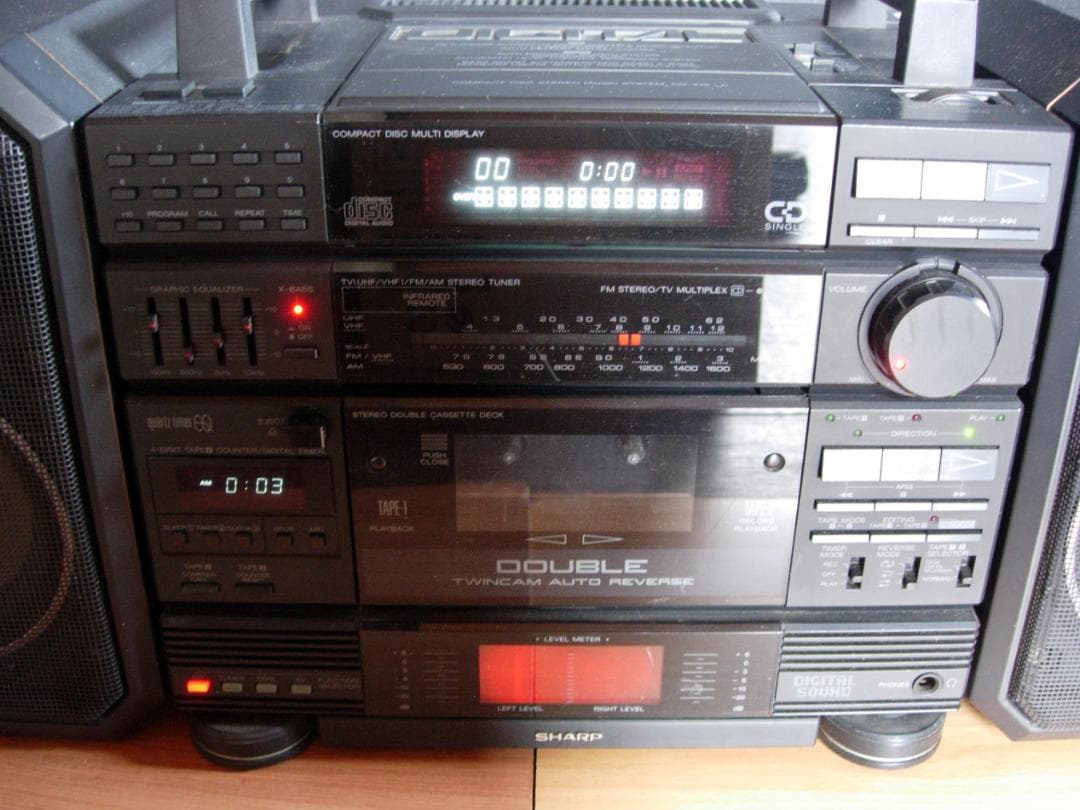 SHARP LIVE MINI CD-X15 通電確認済 ジャンク扱い