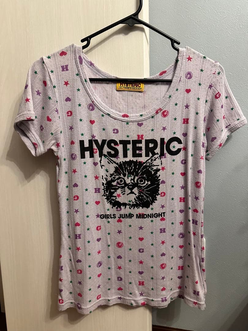 HYSTERIC 半袖Tシャツ 猫プリント
