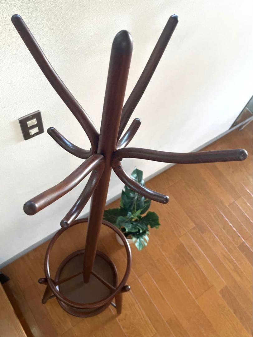 秋田木工　コートハンガー　曲木　レトロモダン　北欧スタイル　ヴィンテージ