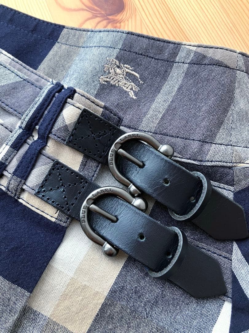 BURBERRY バーバリー チェック柄 プリーツスカート 巻きスカート ミニ