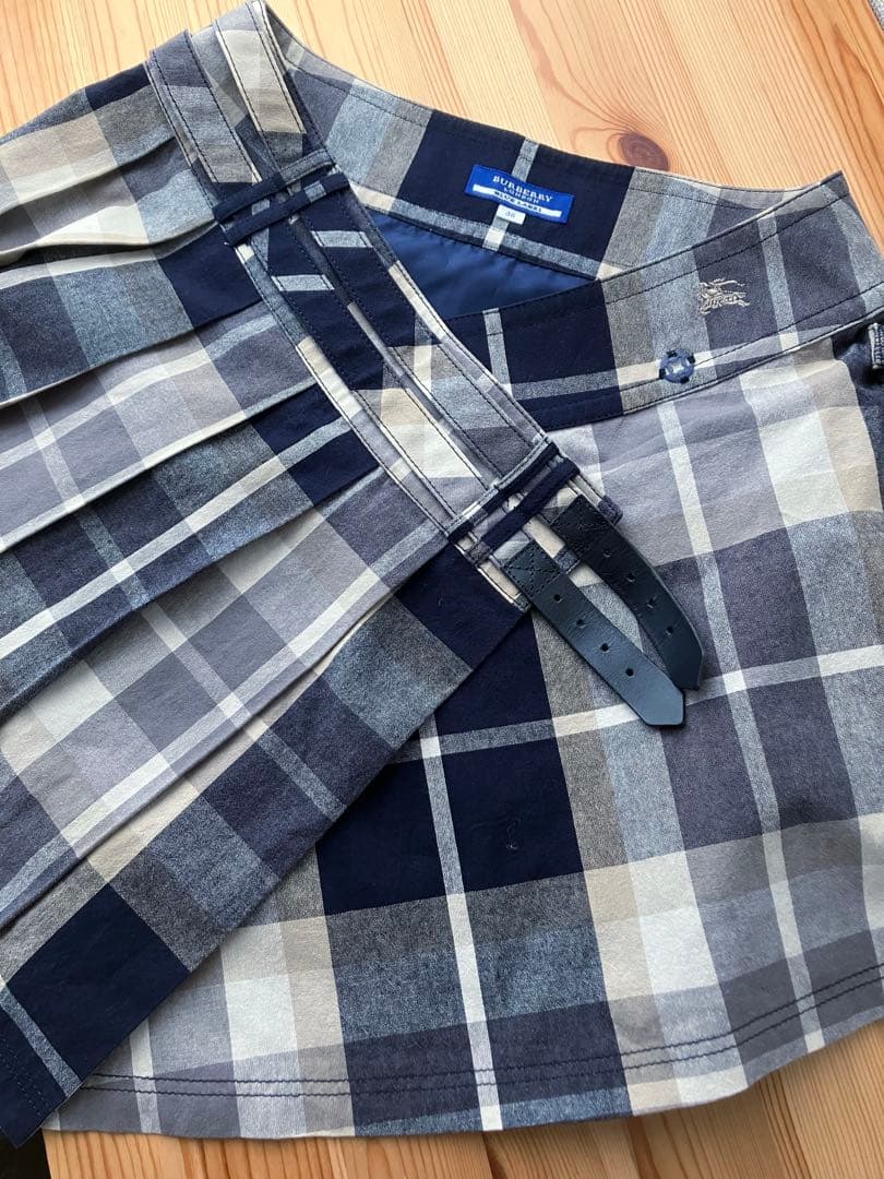 BURBERRY バーバリー チェック柄 プリーツスカート 巻きスカート ミニ