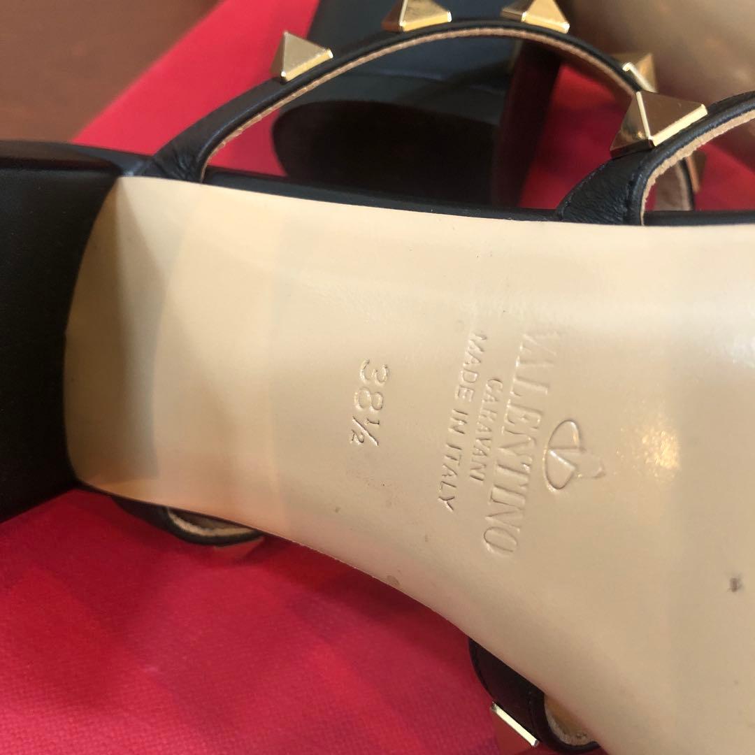 VALENTINO GARAVANIスタッズ付きブラックミュール