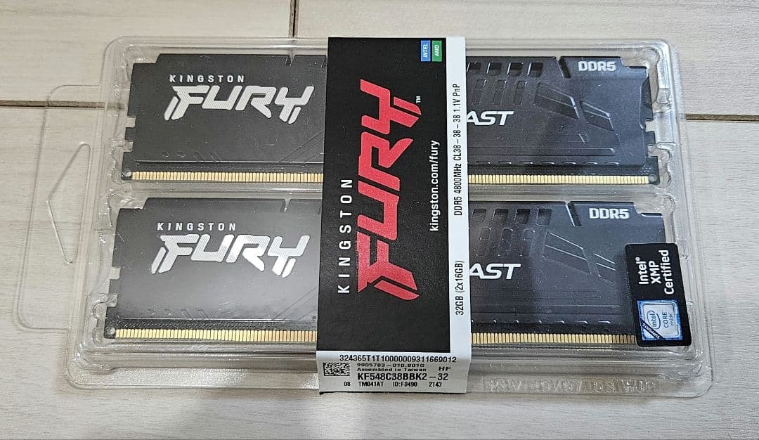 Kingston DDR5 メモリ 4800MHz 16GB x 2