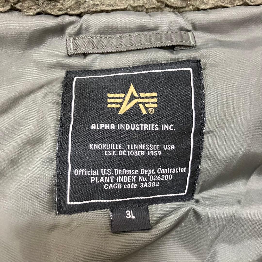 美品✨アルファインダストリーズ 3Lサイズ N-3B ボア フライトジャケット