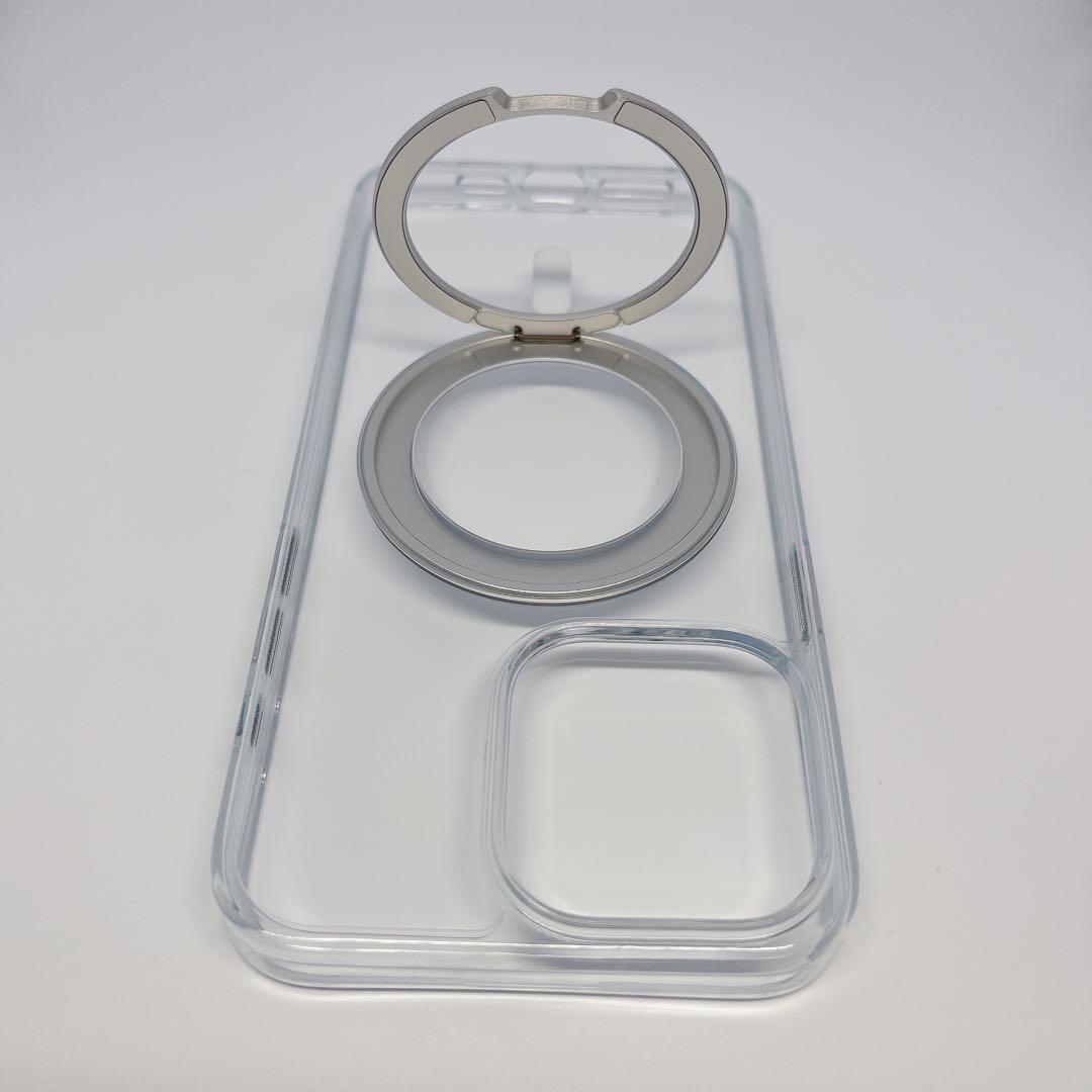 iPhone 15 Pro Max ケース Magsafe スマホリング 透明
