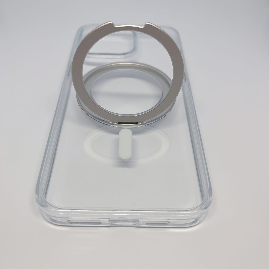 iPhone 15 Pro Max ケース Magsafe スマホリング 透明