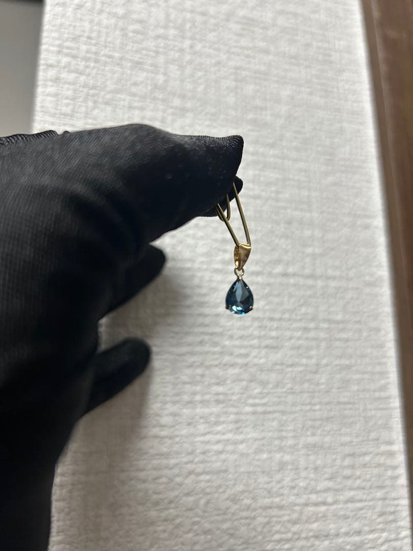 K18 ロンドンブルートパーズ ペンダントトップ 1.20ct 新品未使用タグ付