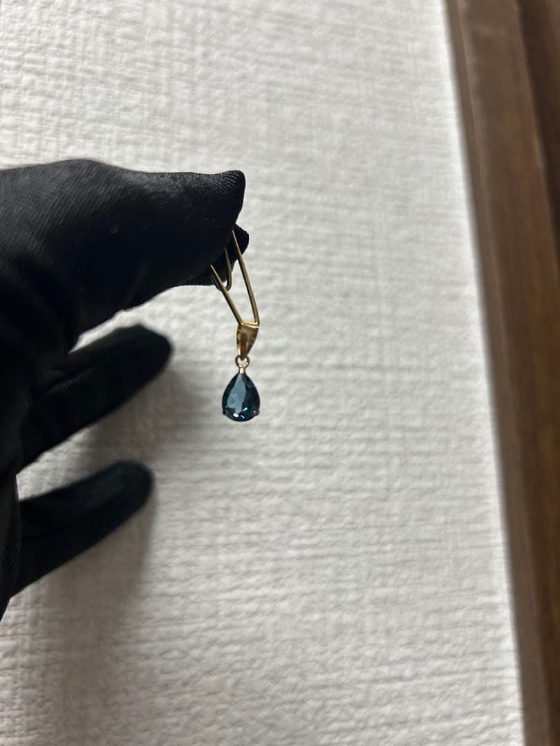K18 ロンドンブルートパーズ ペンダントトップ 1.20ct 新品未使用タグ付