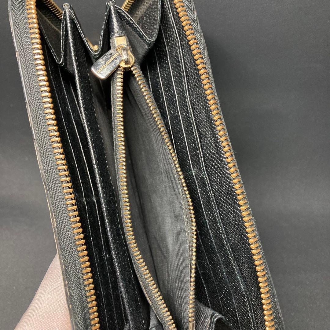 ドルチェ&ガッバーナ　長財布　ラウンドファスナー　ヒョウ柄