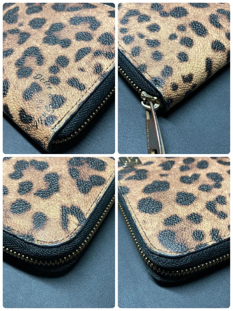 ドルチェ&ガッバーナ　長財布　ラウンドファスナー　ヒョウ柄