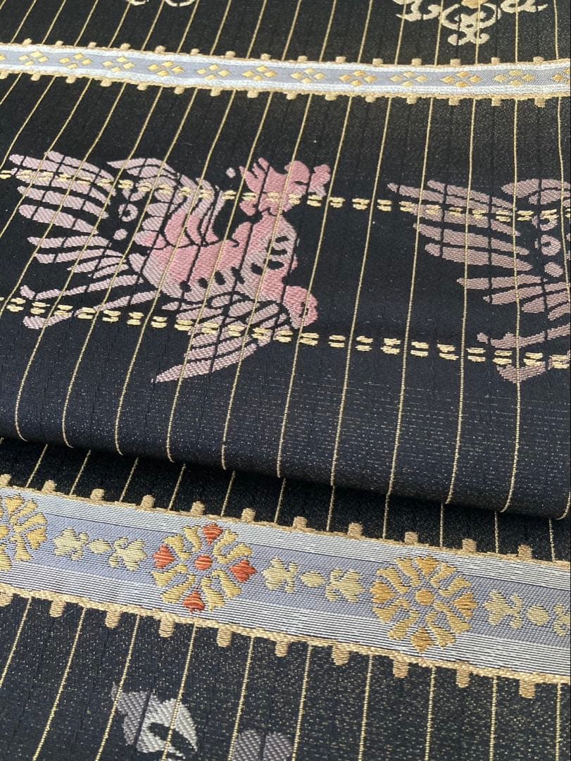 黒色 袋帯 礼装 訪問着 色無地 付け下げ 卒業式 入学式 七五三 NO5