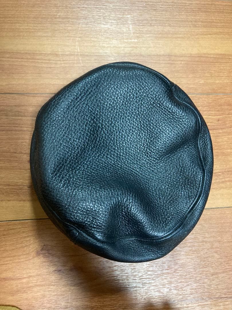 SOLARIS&CO レザーハット、ベレー帽/黒