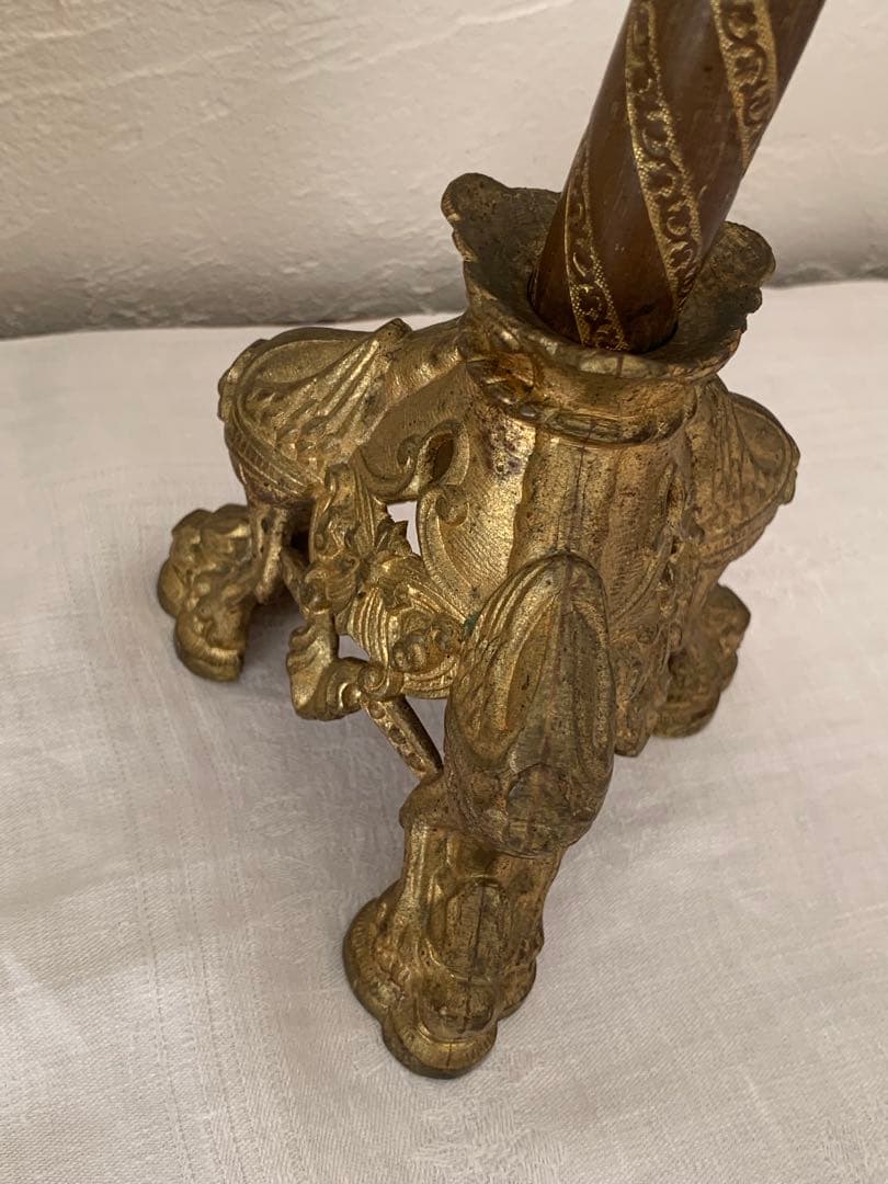 フランスアンティーク　十字架　置物　金属製　ブロカント