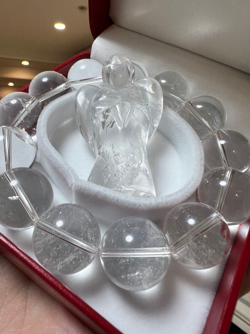 R様美✨超希少✨AAAAAマニハール水晶ブレスレット✨精霊の花冠✨レムリアン天使