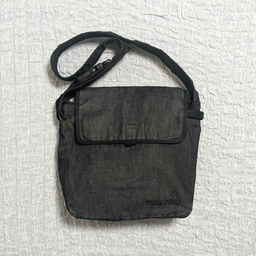 バッグ 00s Miu Miu Archive denim shoulder bag