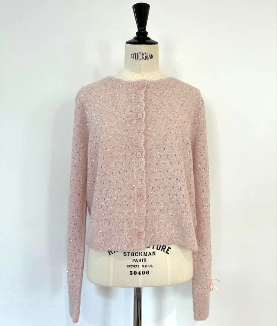 sugar candy knit カーディガン スパンコール ニット ピンク