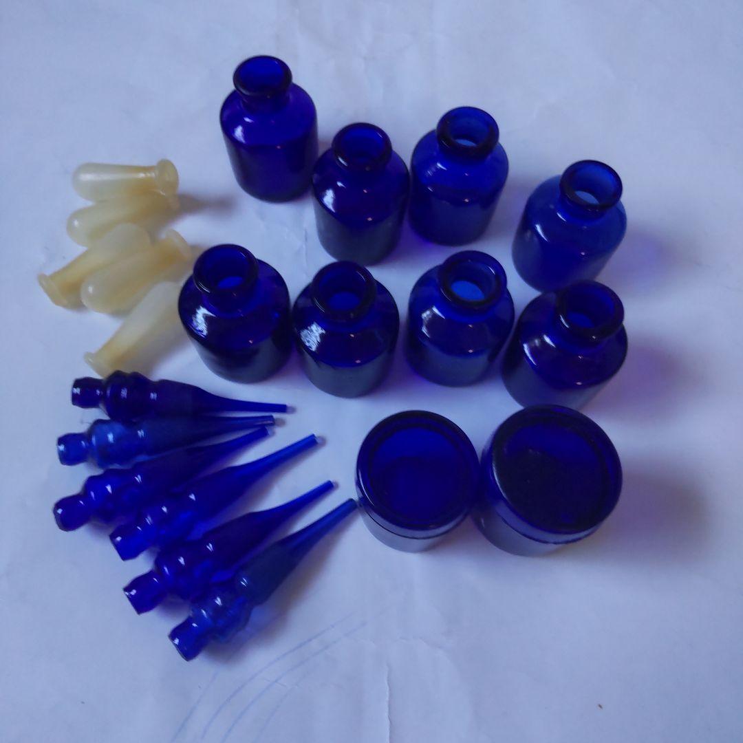 myaon　ボトルディギング 　コバルトブルー ガラス製 小瓶 セット