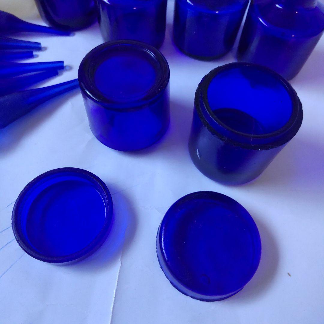 myaon　ボトルディギング 　コバルトブルー ガラス製 小瓶 セット