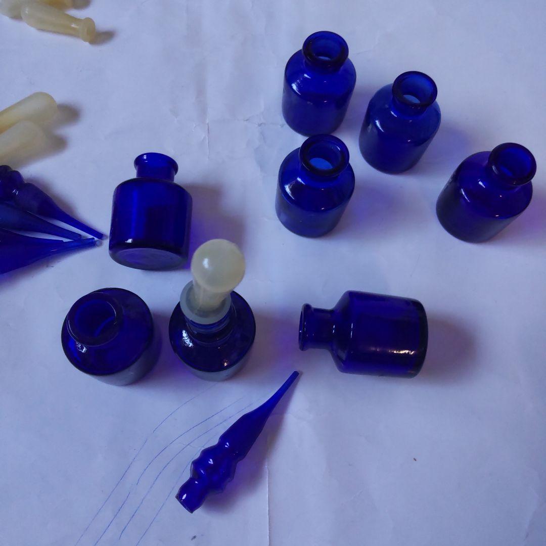 myaon　ボトルディギング 　コバルトブルー ガラス製 小瓶 セット
