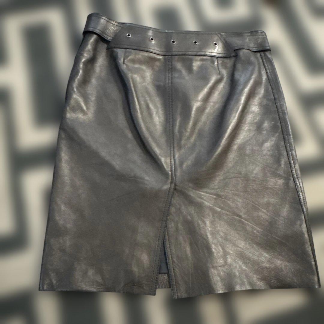 GUCCI レザー タイトスカート 40サイズ 黒