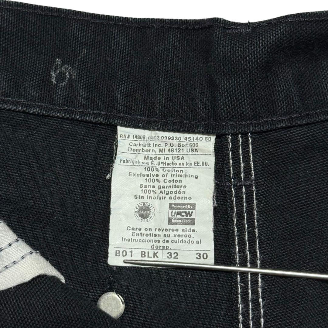 希少 32×30 USA製 Carhartt ダブルニーパンツ ゴールデンサイズ