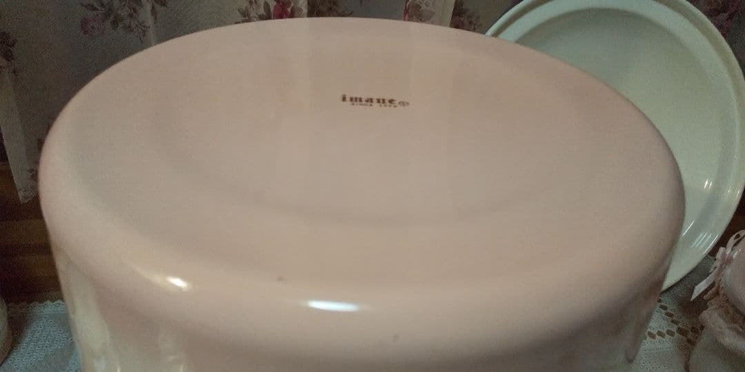 ⭐️値下げ⭐️イマン imane プリンセスローズ ピンク ホーローバケツ