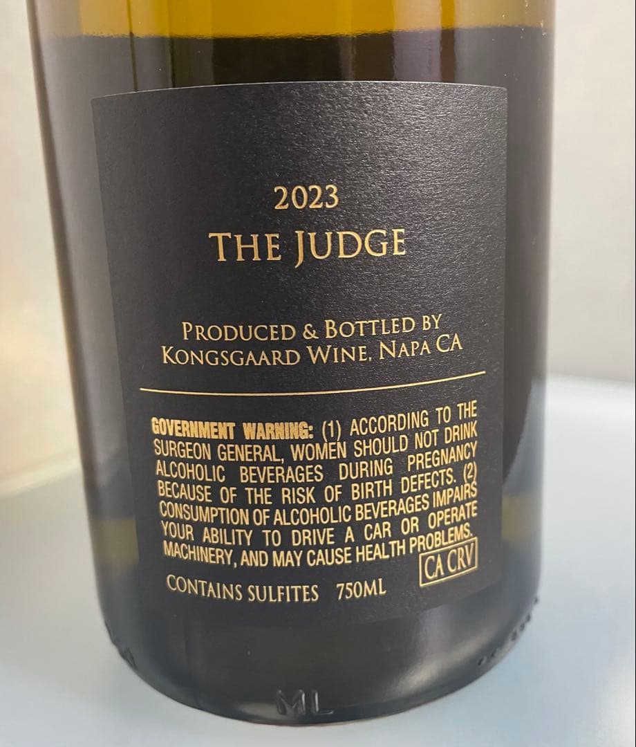 ワイン Kongsgaard THE JUDGE Chardonnay 2023