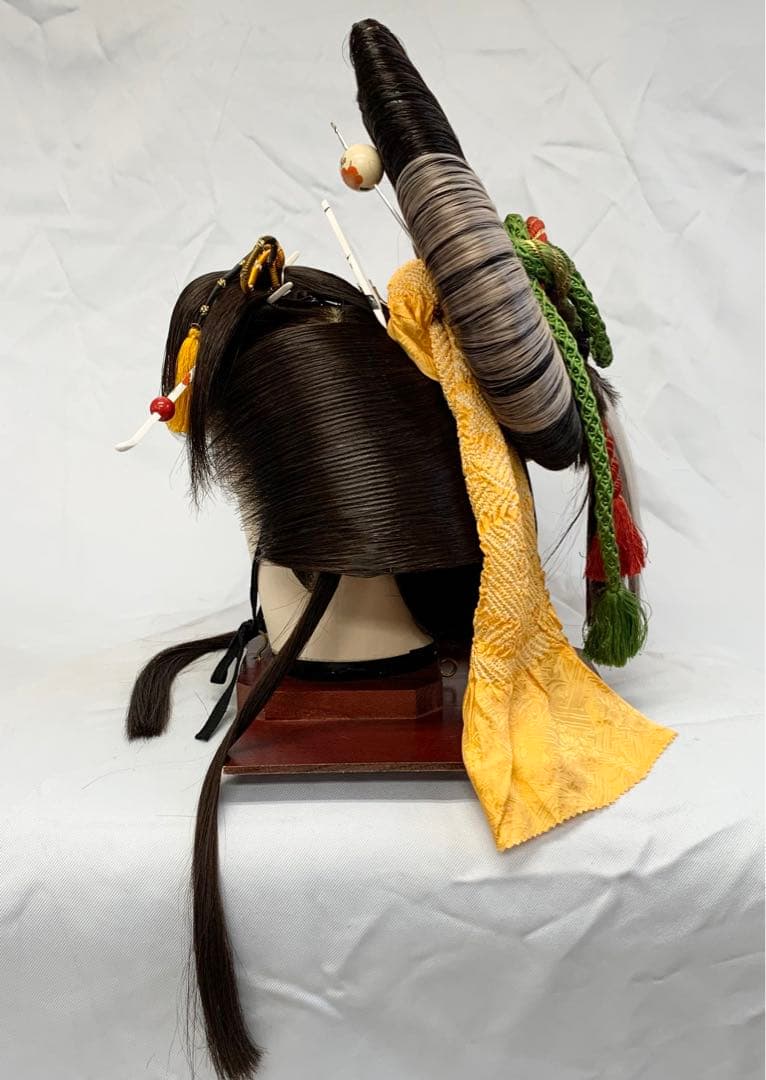 日本髪かつら　大衆演劇かつら　花魁創作　辰巳7号(中少〜中サイズ) 飾り付き