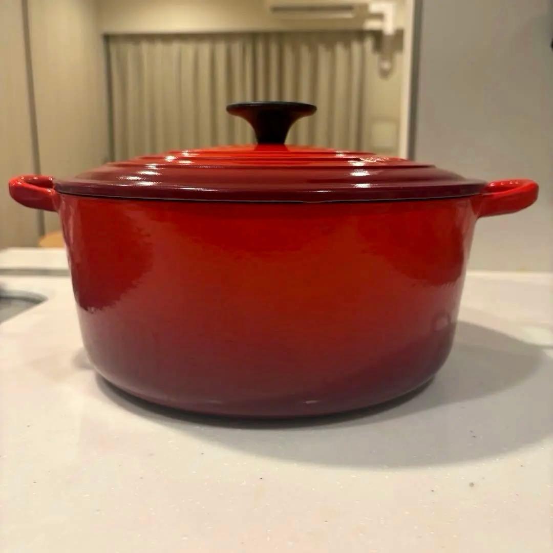 Le Creuset ココット・ロンド ホーロー鍋 24cm チェリーレッド