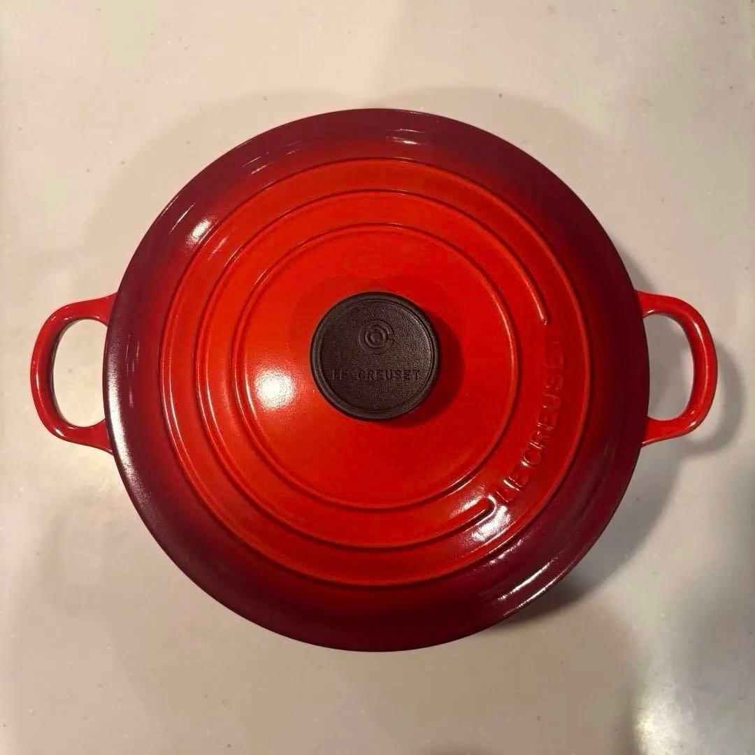 Le Creuset ココット・ロンド ホーロー鍋 24cm チェリーレッド